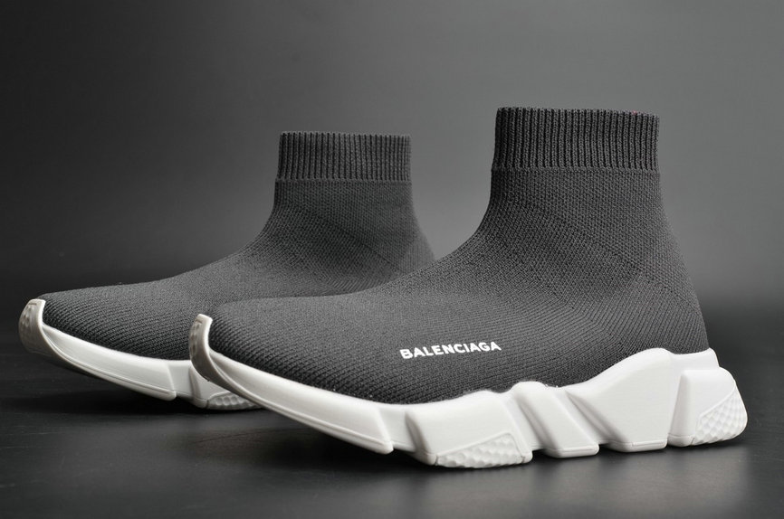 Balenciaga Speed Knitted Trainers Footwear in Grey Balenciaga For Sale